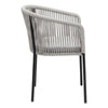 Daintree | Woven Robe Pebble Grey Metal Outdoor Dining Chairs | Set Of 2