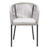Daintree | Woven Robe Pebble Grey Metal Outdoor Dining Chairs | Set Of 2