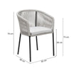 Daintree | Woven Robe Pebble Grey Metal Outdoor Dining Chairs | Set Of 2