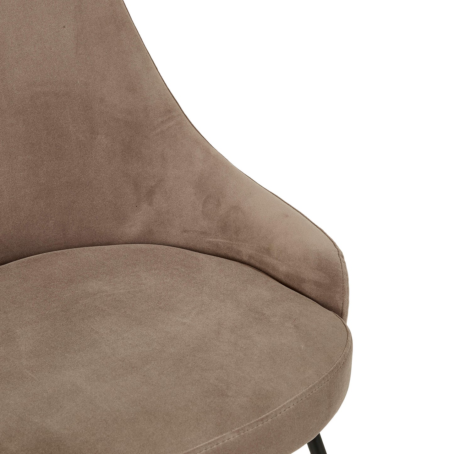Dane | Modern Boucle Fabric Velvet Dining Chair | Clay
