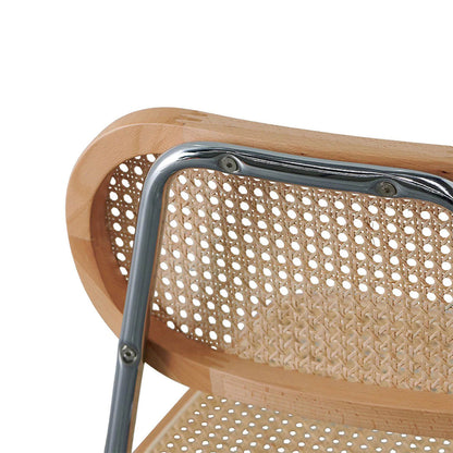 Darwin | Coastal Metal Rattan Dining Chairs | Set Of 2 | Natural