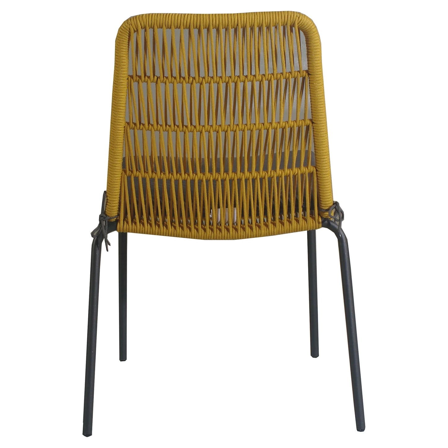 Delray | Metal Yellow Robe Indoor Outdoor Dining Chairs | Set Of 6 | Yellow