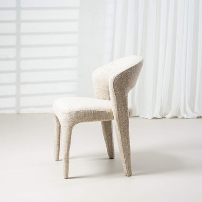 Delray | Coastal Modern Metal Fabric Dining Chairs | Wheat