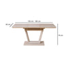 Delta | Cappuccino Wooden Tempered Glass 1.6m Rectangular Extension Dining Table