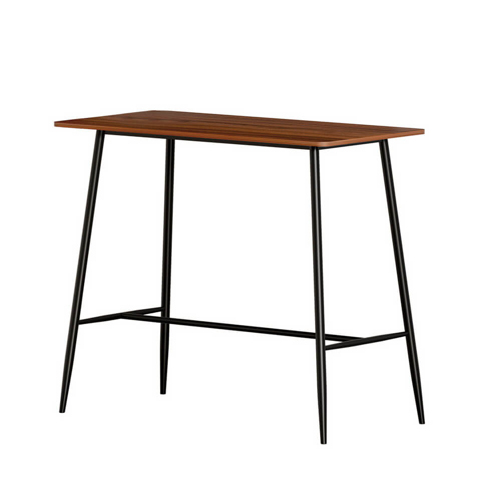 Denver | Industrial Brown Rectangular Wooden Metal Bar Stool Table | Natural