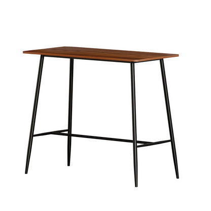 Denver | Industrial Brown Rectangular Wooden Metal Bar Stool Table | Natural
