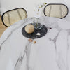 Denver | Marble Effect White 4 Seater Round Dining Table