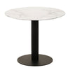 Denver | Marble Effect White 4 Seater Round Dining Table