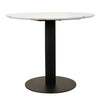 Denver | Marble Effect White 4 Seater Round Dining Table