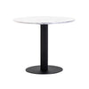 Denver | Marble Effect White 4 Seater Round Dining Table