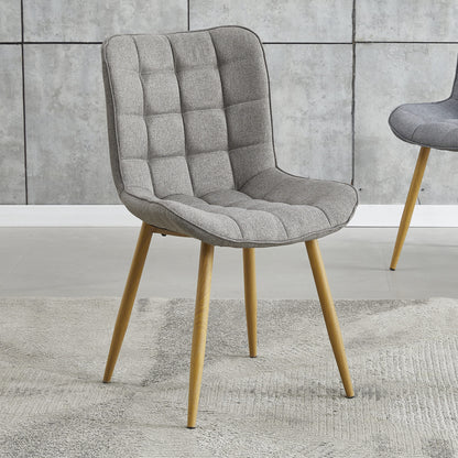 Domaine | Ash Taupe Fabric Modern Dining Chairs | Set Of 2 | Taupe