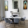 Dorchester | Ceramic White & Black 12 Person Extension Dining Table
