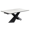 Dorchester | Ceramic White & Black 12 Person Extension Dining Table