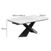 Dorchester | Ceramic White & Black 12 Person Extension Dining Table