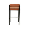 Duxton | Modern Metal Boucle Fabric PU Leather Bar Stools | Set Of 2
