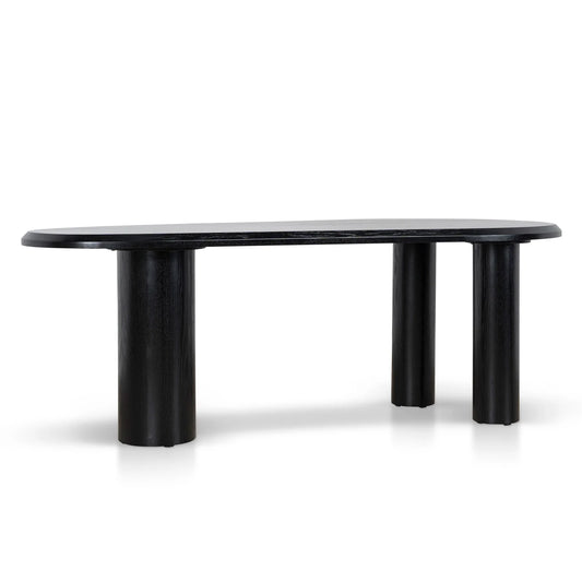 Edgewood | Contemporary Black 2.1m Wooden Oval Dining Table | Black