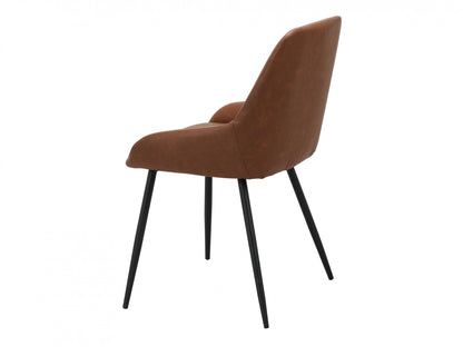 Eleanor | Modern Tan PU Leather Dining Chairs | Set Of 2 | Tan