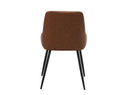 Eleanor | Modern Tan PU Leather Dining Chairs | Set Of 2 | Tan