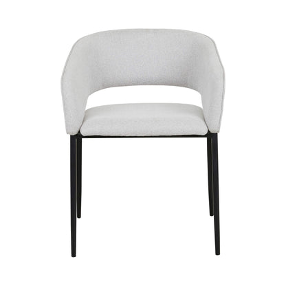 Eliza | Contemporary Mist Fabric Dining Chair With Arms | Mist