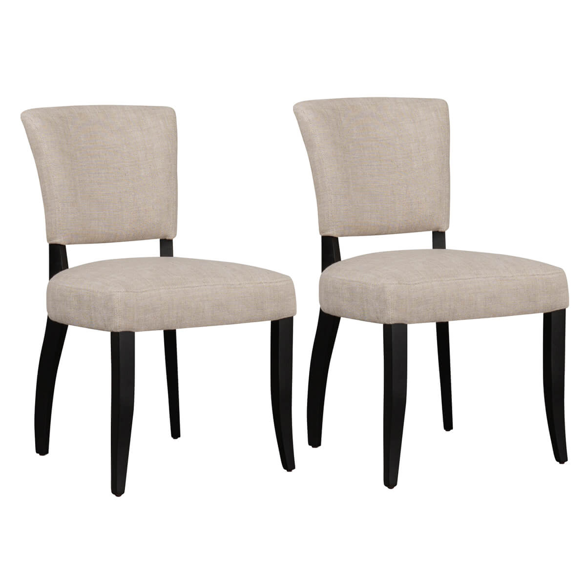 Contemporary French Provincial Natural Fabric Dining Chairs