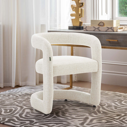 Emery | Mid Century Beige Taupe Dining Chairs With Arms | Beige