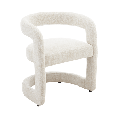 Emery | Mid Century Beige Taupe Dining Chairs With Arms | Beige