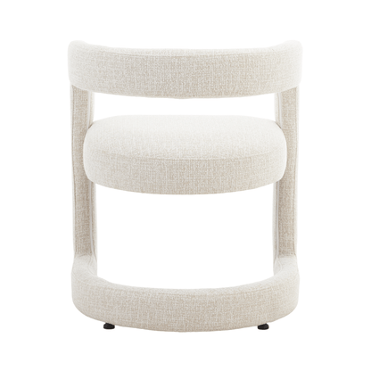 Emery | Mid Century Beige Taupe Dining Chairs With Arms | Beige