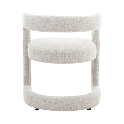 Emery | Mid Century Beige Taupe Dining Chairs With Arms | Taupe