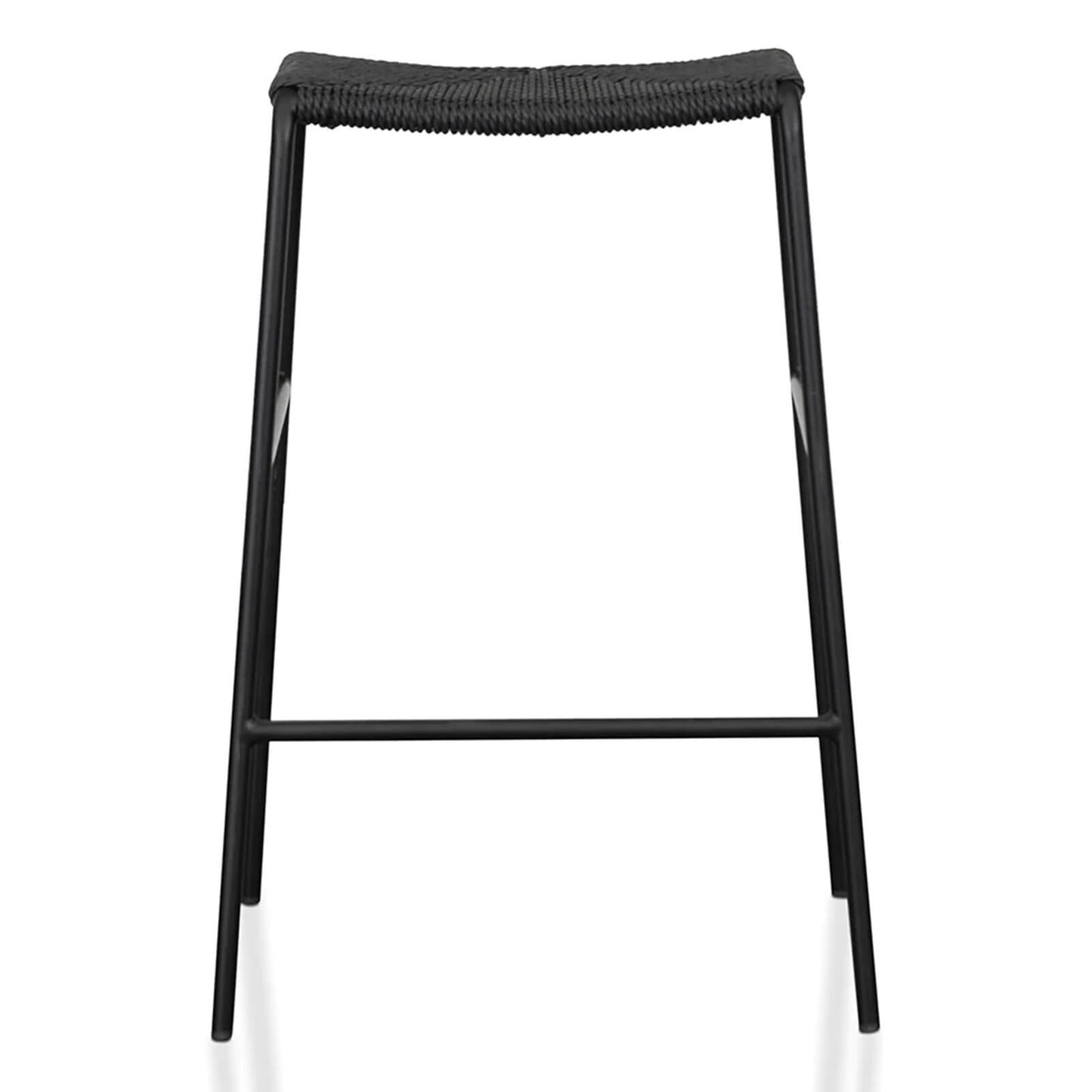 Esperance | Coastal Commercial 65cm Metal Rattan Bar Stools | Set Of 2