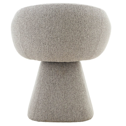 Evelyn Modern 360 Swivel Stone Fossil Grey Dining Chairs with Arms | Fossil Grey