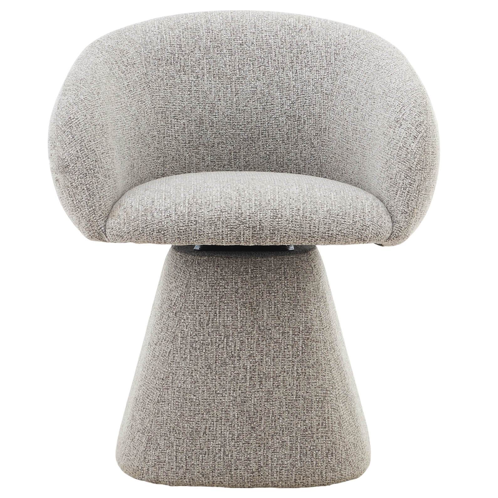 Evelyn Modern 360 Swivel Stone Fossil Grey Dining Chairs with Arms | Fossil Grey
