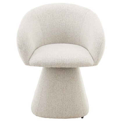 Evelyn Modern 360 Swivel Stone Fossil Grey Dining Chairs with Arms | Stone