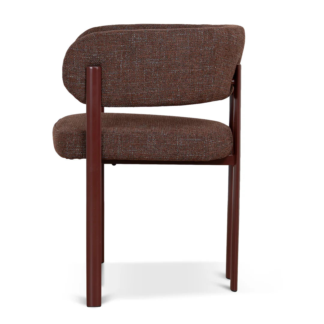 Everton | Modern Kaitoke Green Moss Brown Fabric Dining Chairs With Arms | Set Of 2 | Brown