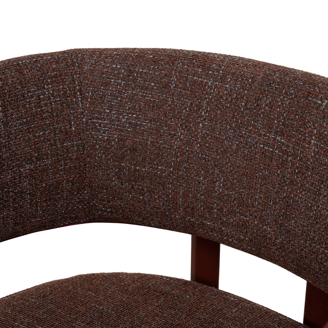 Everton | Modern Kaitoke Green Moss Brown Fabric Dining Chairs With Arms | Set Of 2 | Brown