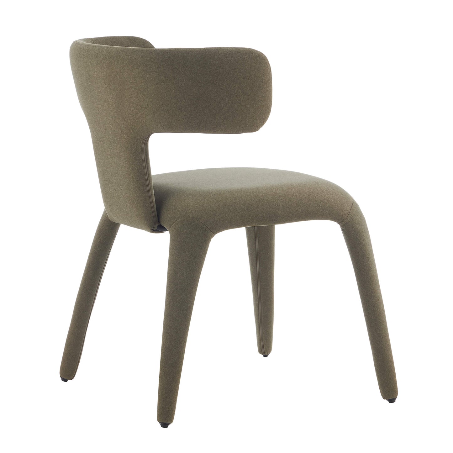 Fairlawn | Mid Century Rust Green Mohair Metal Dining Chairs | Green