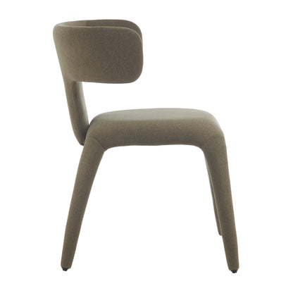 Fairlawn | Mid Century Rust Green Mohair Metal Dining Chairs | Green