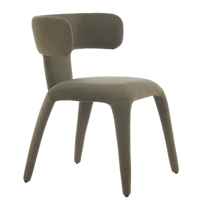 Fairlawn | Mid Century Rust Green Mohair Metal Dining Chairs | Green