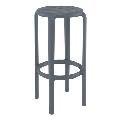 Fairview | Coastal Indoor Outdoor Fibreglass Bar Stools | Set Of 4 | Anthracite