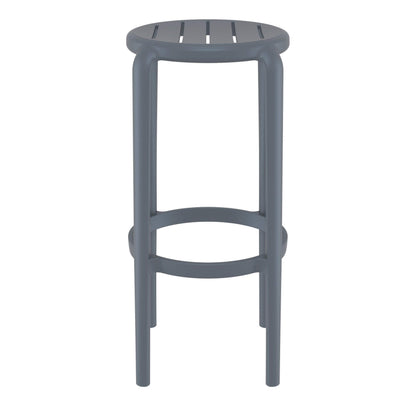 Fairview | Coastal Indoor Outdoor Fibreglass Bar Stools | Set Of 4 | Anthracite