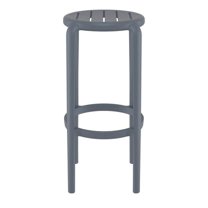 Fairview | Coastal Indoor Outdoor Fibreglass Bar Stools | Set Of 4 | Anthracite