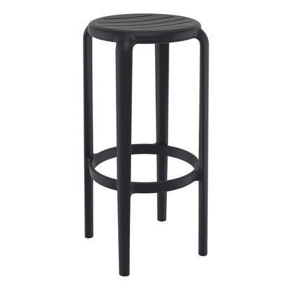 Fairview | Coastal Indoor Outdoor Fibreglass Bar Stools | Set Of 4 | Black