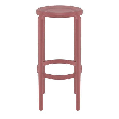 Fairview | Coastal Indoor Outdoor Fibreglass Bar Stools | Set Of 4 | Marsala