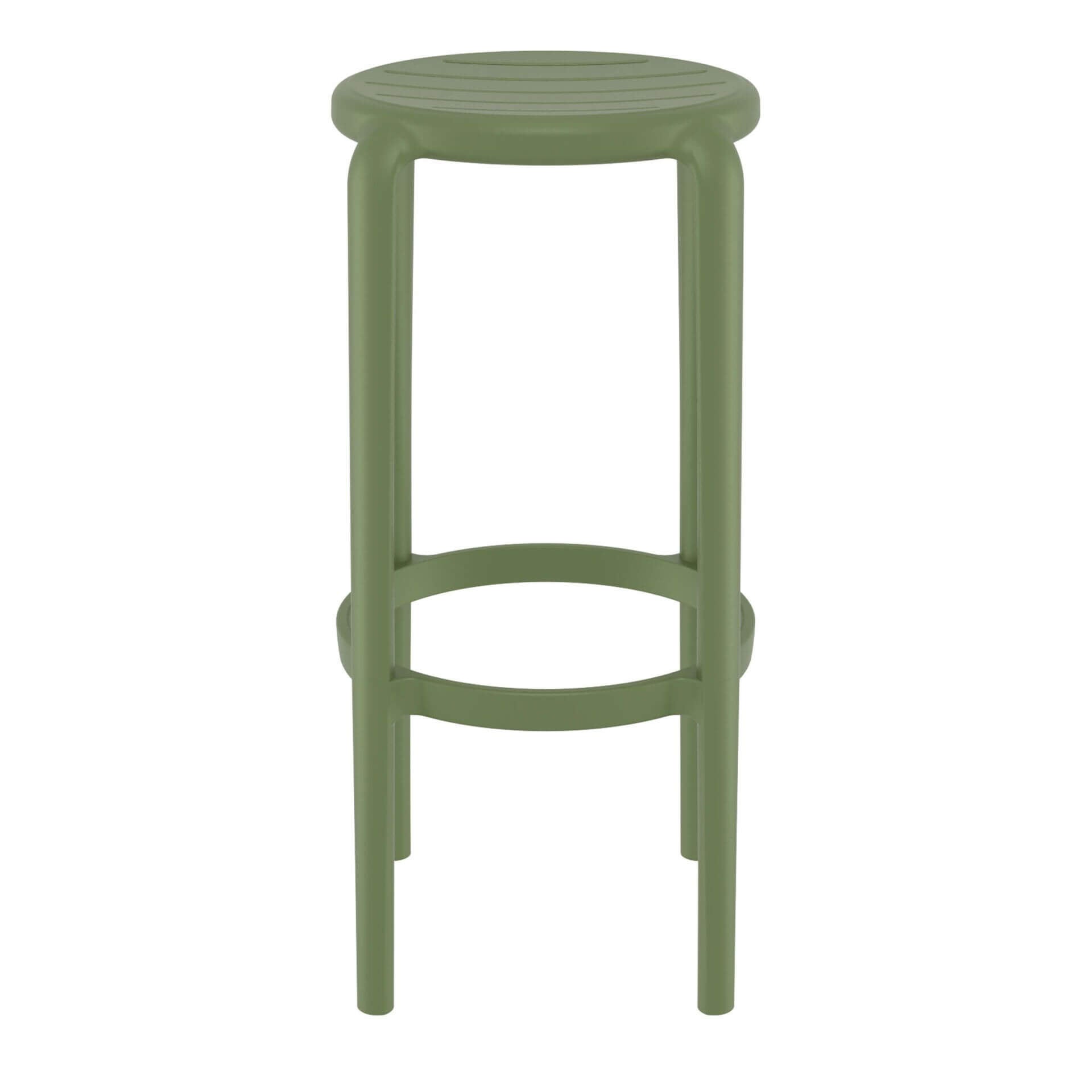 Fairview | Coastal Indoor Outdoor Fibreglass Bar Stools | Set Of 4 | Olive Green