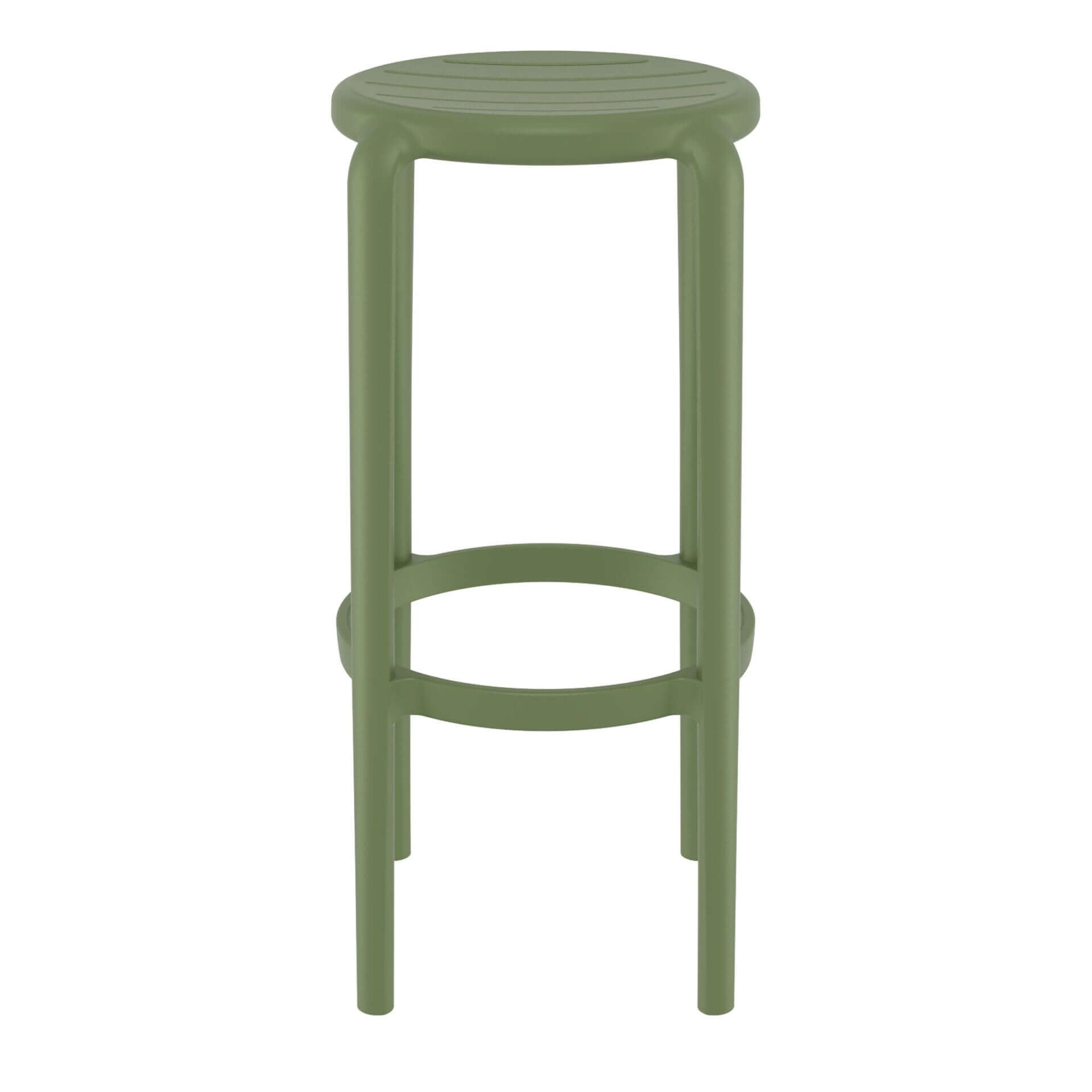 Fairview | Coastal Indoor Outdoor Fibreglass Bar Stools | Set Of 4 | Olive Green