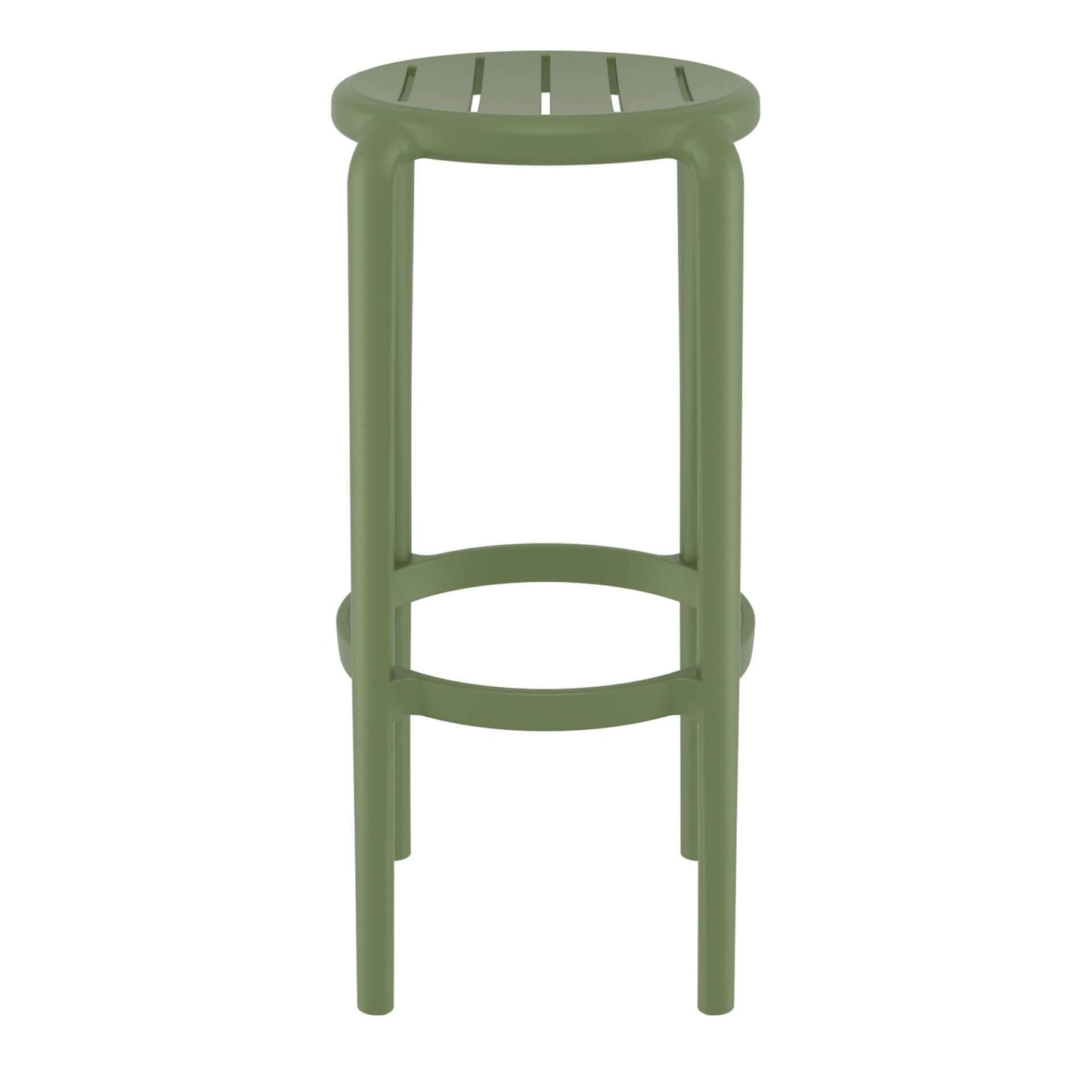 Fairview | Coastal Indoor Outdoor Fibreglass Bar Stools | Set Of 4 | Olive Green