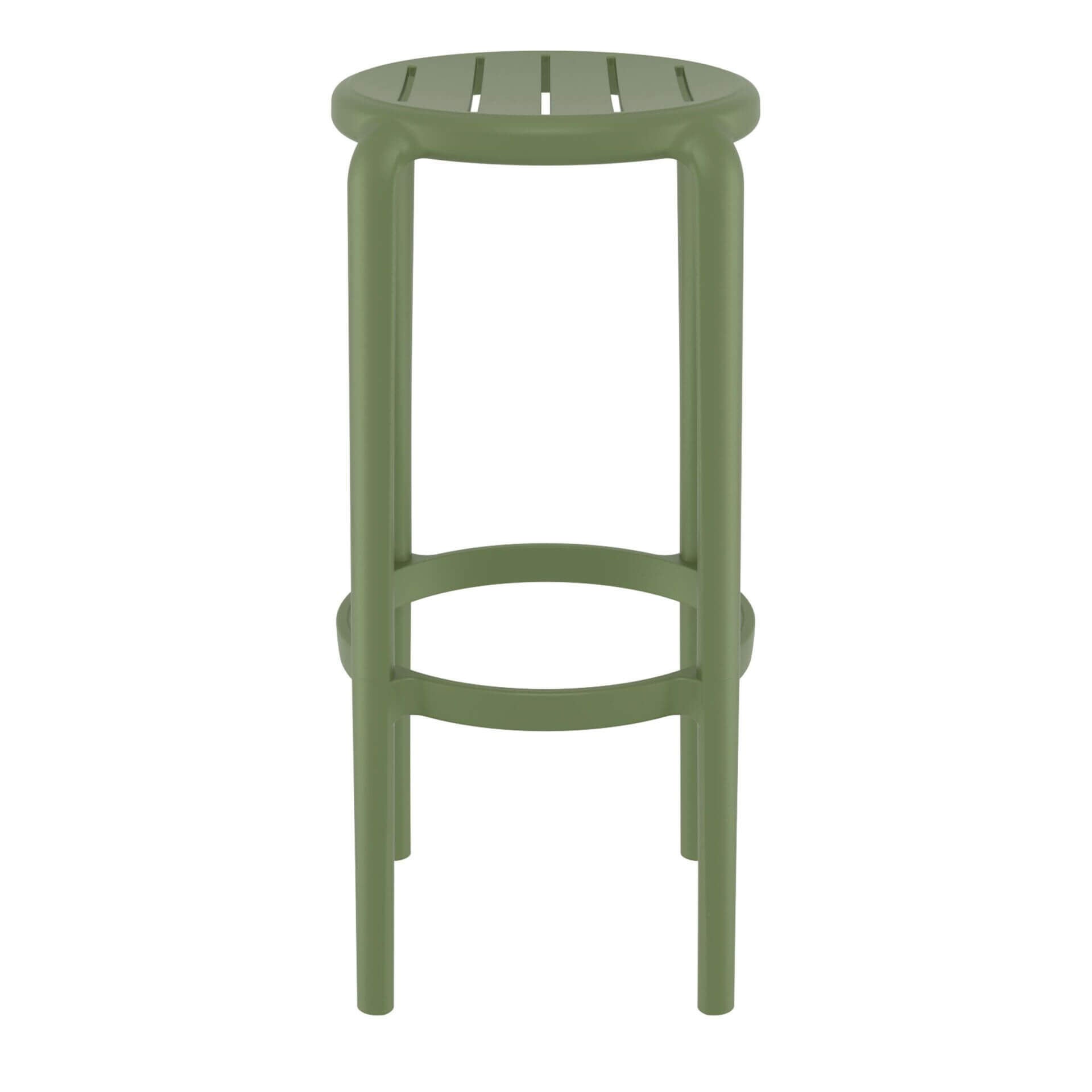 Fairview | Coastal Indoor Outdoor Fibreglass Bar Stools | Set Of 4 | Olive Green