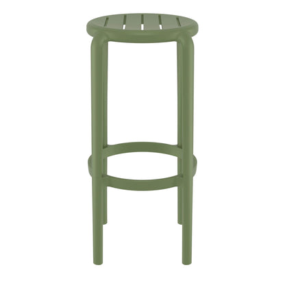 Fairview | Coastal Indoor Outdoor Fibreglass Bar Stools | Set Of 4 | Olive Green