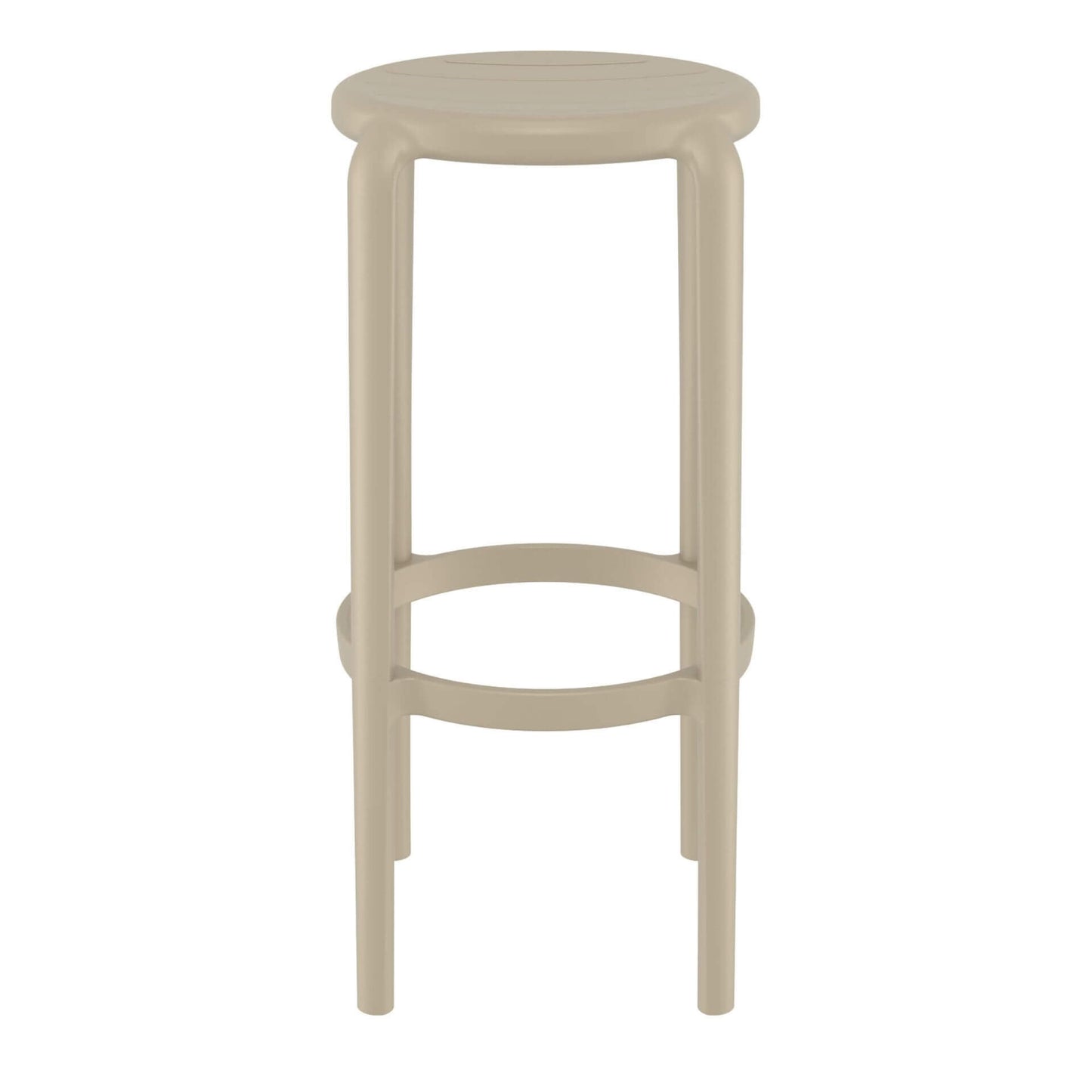 Fairview | Coastal Indoor Outdoor Fibreglass Bar Stools | Set Of 4 | Taupe