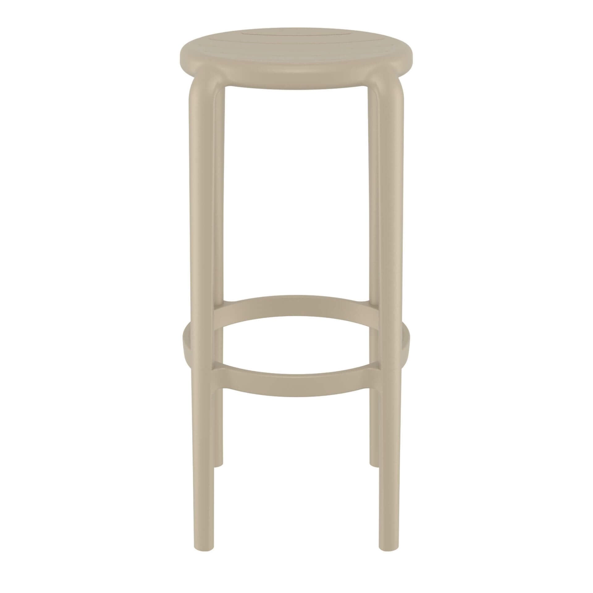 Fairview | Coastal Indoor Outdoor Fibreglass Bar Stools | Set Of 4 | Taupe