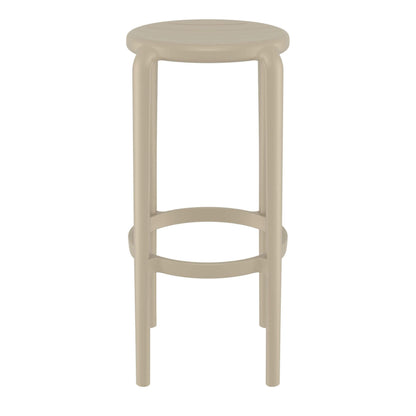 Fairview | Coastal Indoor Outdoor Fibreglass Bar Stools | Set Of 4 | Taupe